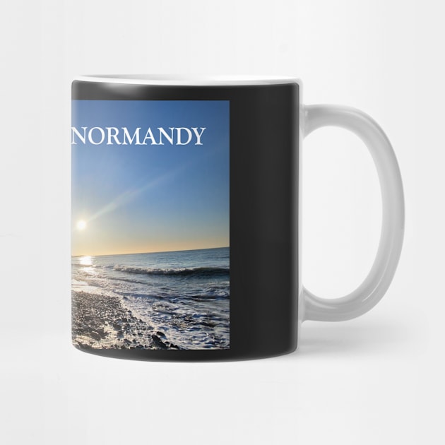 I love Normandy - Rocky Beach, Cliffs and Sea Coastline at Sunrise or Sunset - Magnifique Landscape Photography by Vintage-TM